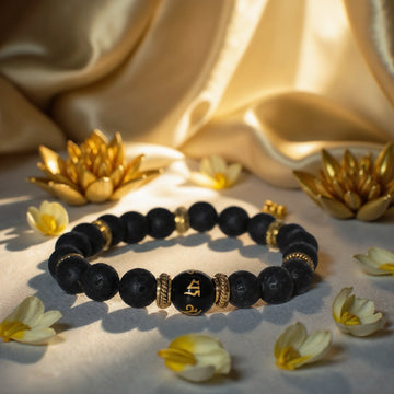 Om Mani Lava Bracelet