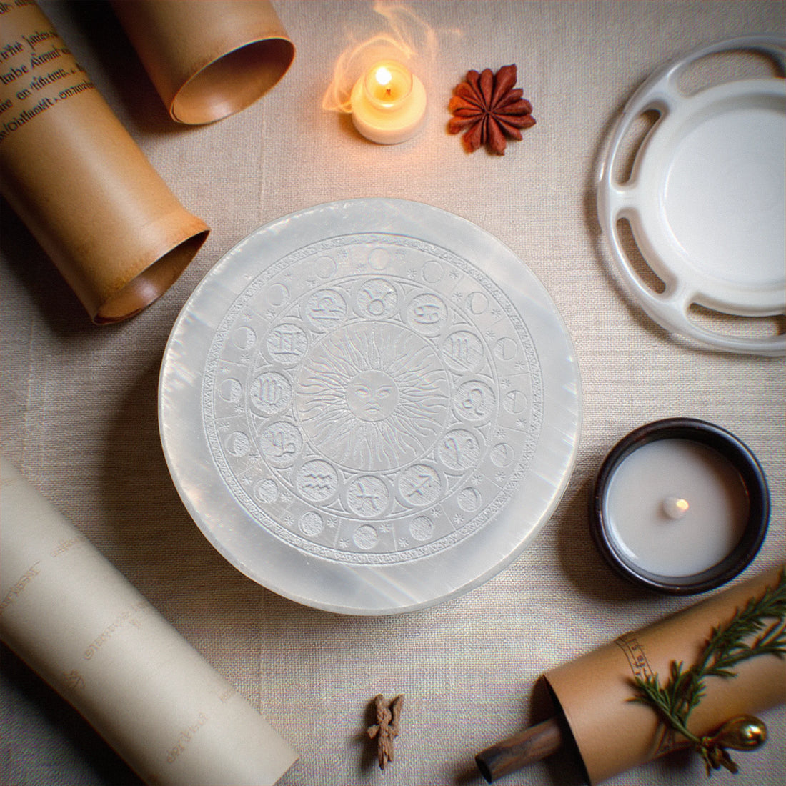 Celestia’s Selenite Plate for Re-Energizing Crystals